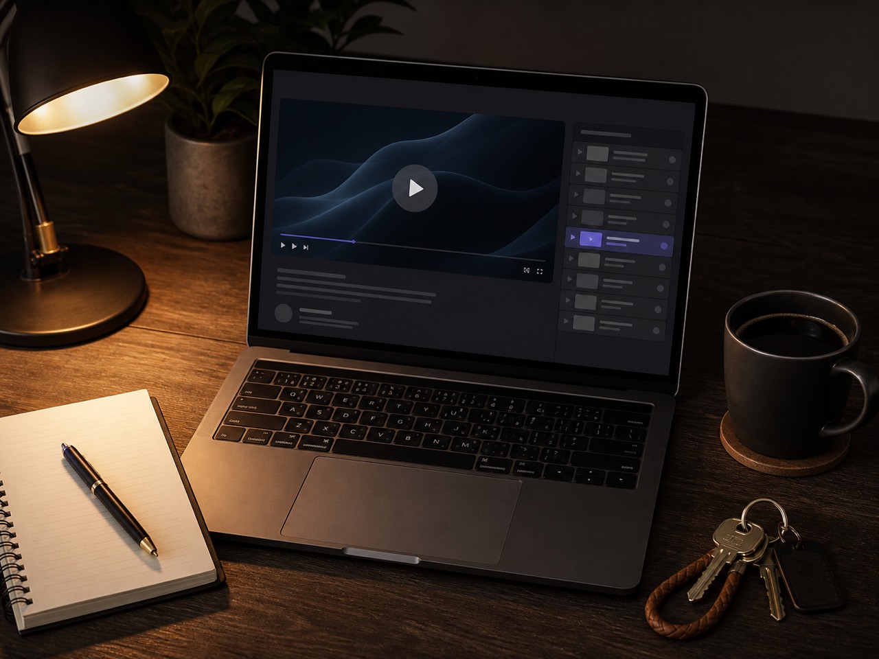The free wholesaling class open on a laptop with the session list, notebook and house keys